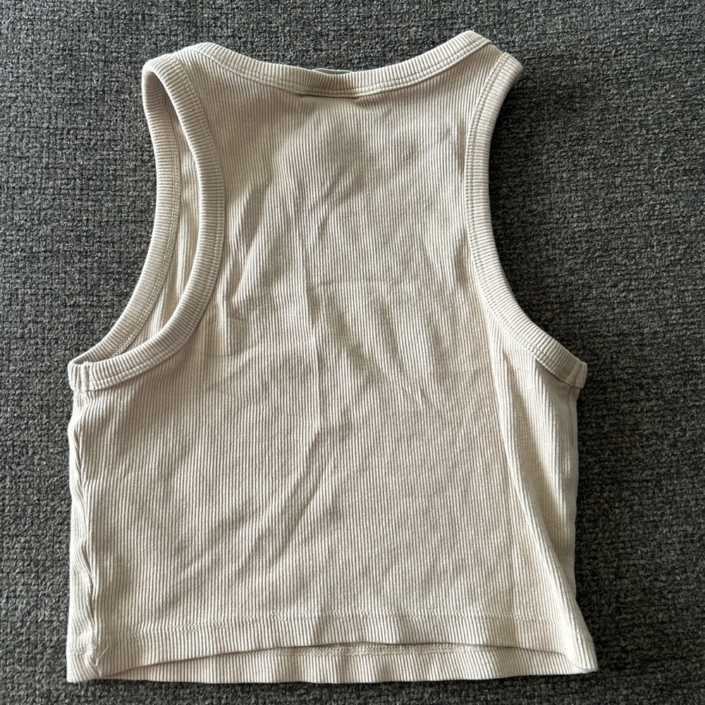 H&M Cream Ribbed Tank Top - Picture 3 of 3